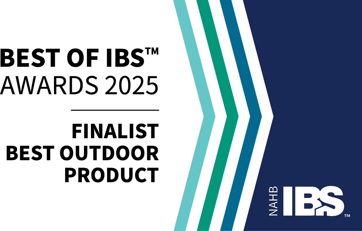 Text graphic announcing "BEST OF IBS AWARDS 2025 FINALIST BEST OUTDOOR PRODUCT"