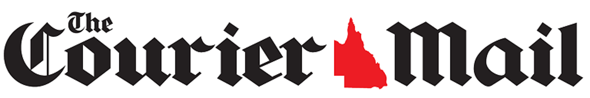 The Courier Mail logo with a red silhouette of Queensland, Australia, representing the newspaper's focus.