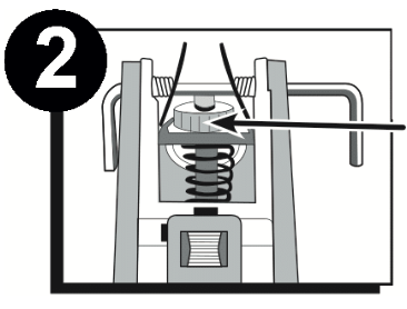 A graphic of lock jaw ladder grip features in black and white
